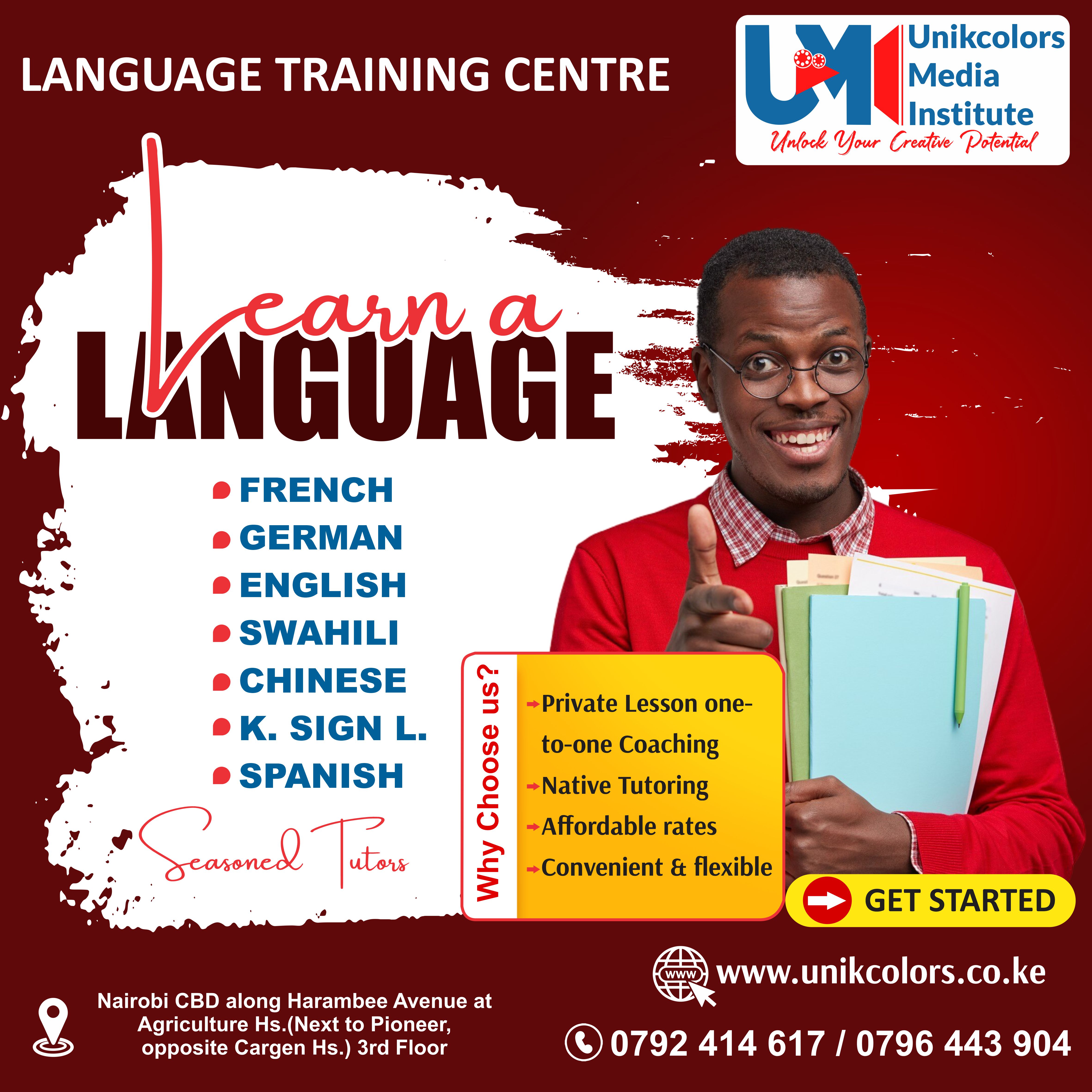 LANGUAGE TRAINING CENTRE - GERMAN, ENGLISH, FRENCH, CHINESE, SWAHILI, SPANISH